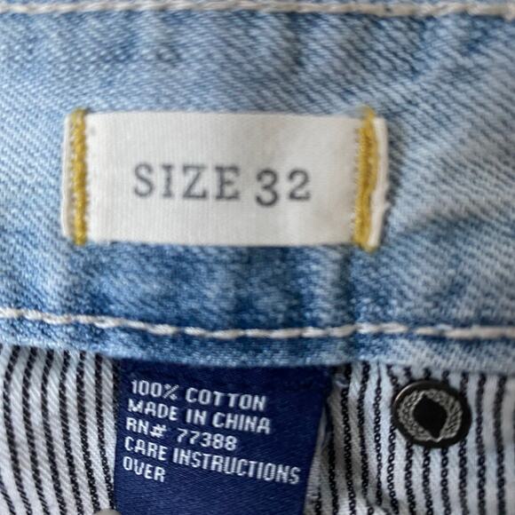 Madewell Denim Shorts Women 32 Blue Distressed‎ Cut Off Frayed Hem Light Wash - Picture 7 of 10